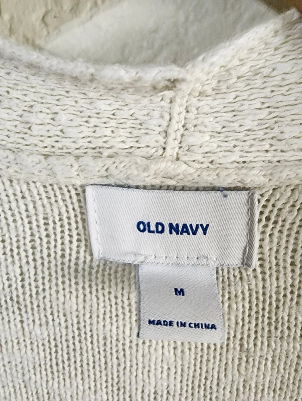 Old Navy Women's Medium Ivory Open Front Cardigan